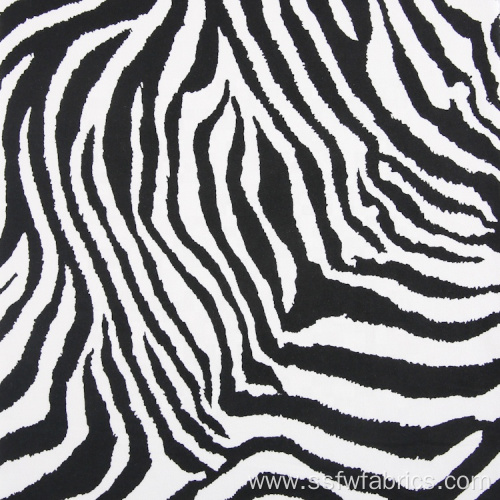 Zebra Stripes DTY Brush Polyester Fabric For Shirt